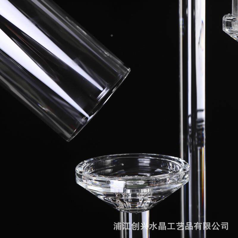 欧式水晶蜡烛台酒店装饰玻引CXBLB--0台璃蜡礼烛路灯T台布置婚餐