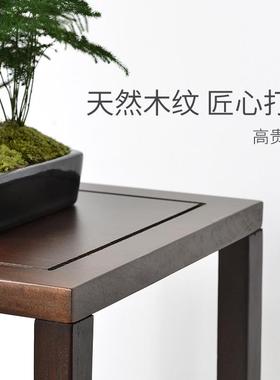 实木花架架子客厅落花地式木HJM002质景架中式摆件花盆室内盆新中