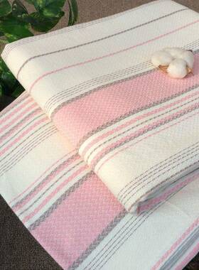 A婴纹全棉100提花老棉粗布床单高端母纯棉加UDO厚柔软斜精梳被单