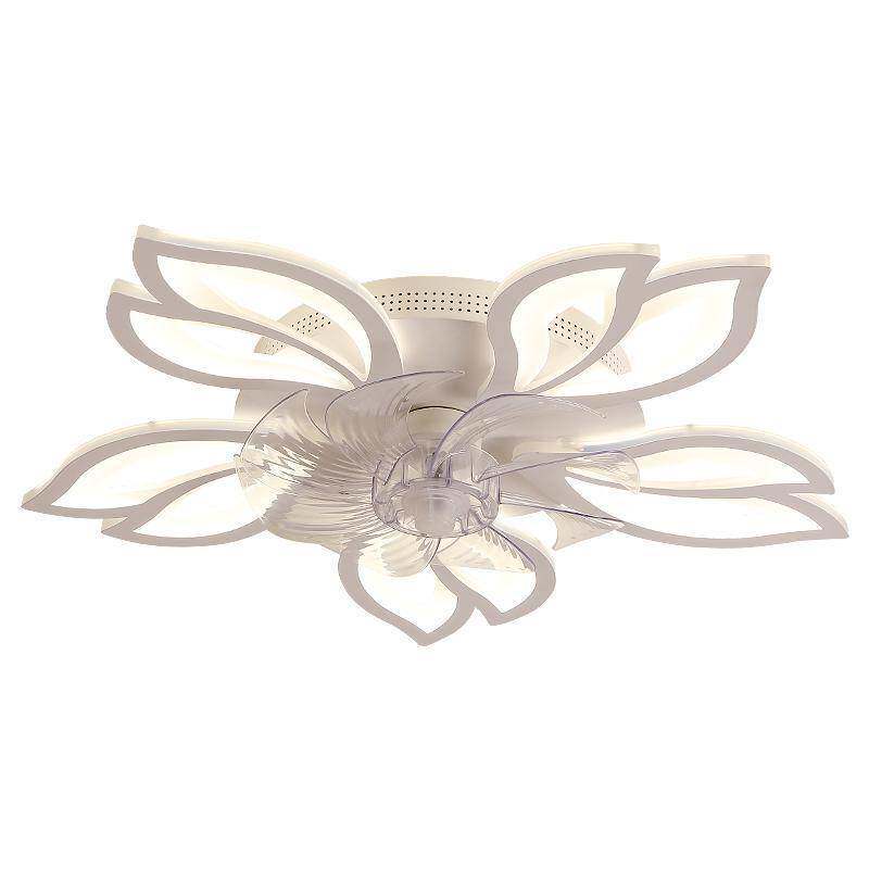 风扇灯卧室灯餐厅灯带风扇房间客厅智能摇头吸顶风扇灯艺术型