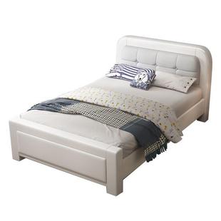 全实木单人床米1.2 1一.35单人床A1m白色儿童简家用1.5m.8米储约