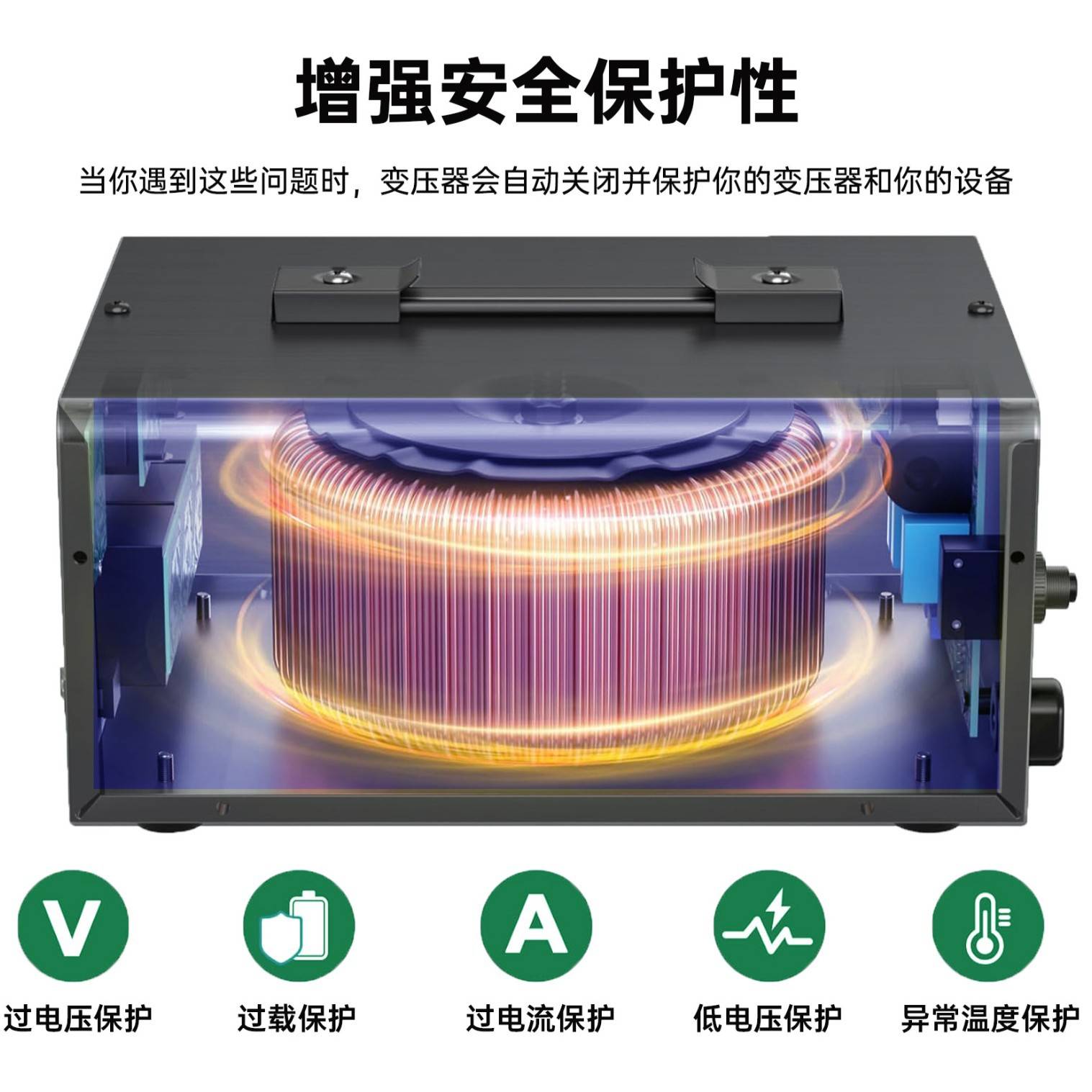 变压器110转220v大功率220转110v环形电源便携式家用电源转换器
