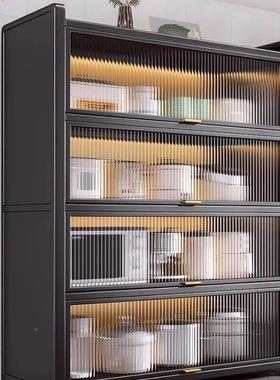 餐边柜置储物柜子厨房物架落多层家用地厅微ALAL波客炉收纳橱柜