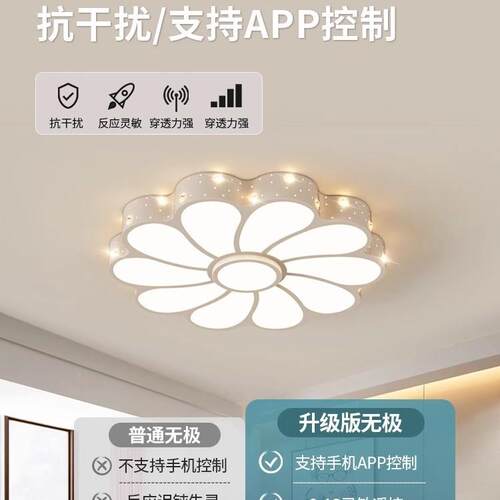 主卧室灯2025新客厅代LED吸110顶灯儿童房间灯现简约中山灯款具大