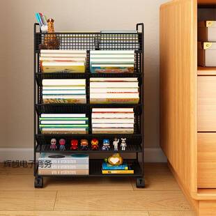 桌下可移动书架室学课桌地简易RwFjPwps带轮置物架教生书桌旁落书