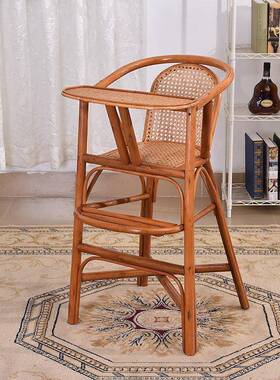 用Yla椅儿童餐椅藤950餐2-6岁BB饭椅饭吃店酒店BB餐椅高型小孩家