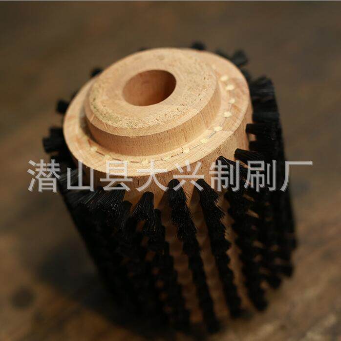 工业清洗尼龙丝滚筒刷小型除尘硬毛空心圆形毛刷辊轮圆柱刷圆刷子