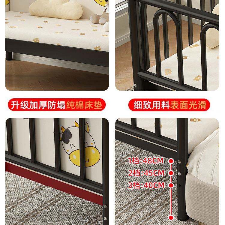 艺儿童拼985接床宝宝小床婴儿床床加宽大床边钢铁床加宽单人架拼