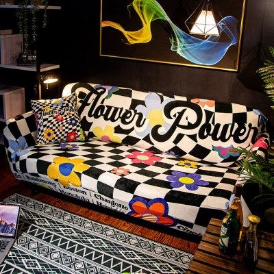棋盘格全包沙发套防滑弹力沙发盖布毯双人组合沙发防尘罩坐垫个性,居家布艺,沙发套,淘宝优惠券,粉丝福利购,淘宝优惠卷