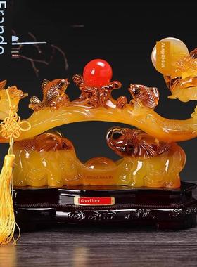 弗朗德玉如意摆件家居电视酒柜客厅家庭玄关博古架装饰品工艺品