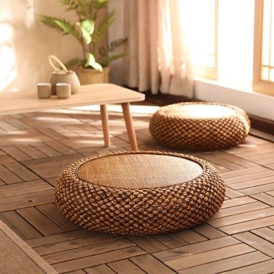 藤编蒲团日式加厚坐垫草编圆形打坐垫榻榻米草垫子家用阳台坐墩,居家布艺,蒲团,淘宝优惠券,粉丝福利购,淘宝优惠卷
