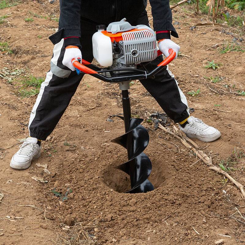 地钻挖坑机小型大功率农用果园施肥种植栽树钻孔打桩窝建棚打洞机