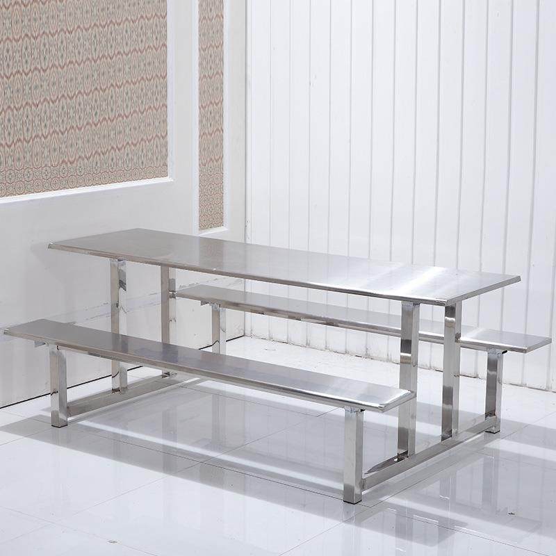 学校食堂餐桌椅工厂小吃快餐店DHS人连餐桌人不体锈钢餐桌椅46人8