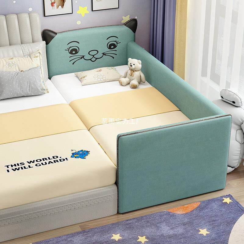 a加宽床儿童拼接床大床加宽床婴儿拼床带护栏木单人l床边T床X-323