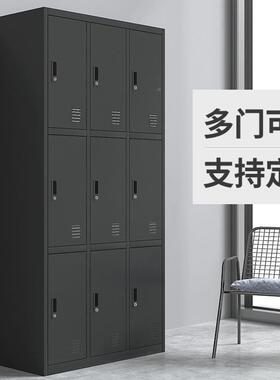 多门黑色MX-889更衣柜柜员工储拿物舍柜宿浴室桑存包柜带锁铁衣加