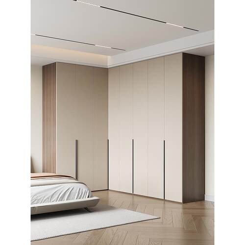 L转角衣柜家BTS53306用卧室衣帽间隔型断柜小户型门到实木颗顶粒