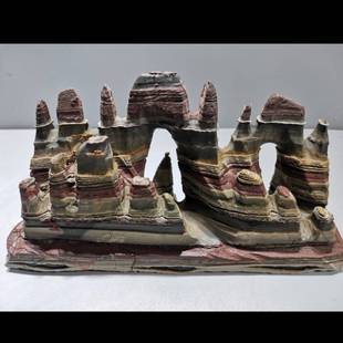 灵璧石山子摆件书房鱼缸造景笔架山宝塔云雾石山型观赏花盆盆景