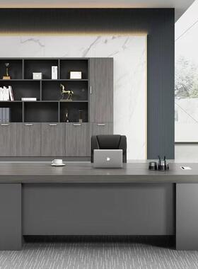 办公桌椅组合大班台老简约现代办公室家具主管板KJZ2-2经电理总裁