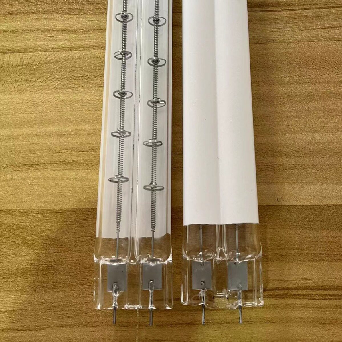 双孔打凹点红外线加热管 短波半镀白红外线加热管 卤素钨丝加热管