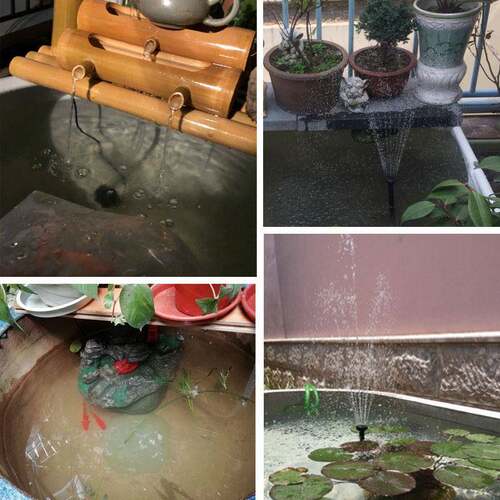 6W太能方型喷泉花流园水池水喷泉阳漂浮喷浴泉户外90鸟盆庭院喷泉