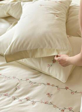 高端10s长绒棉缎磨毛四件套全秋冬JXL加厚纯棉床棉单贡被套床上0