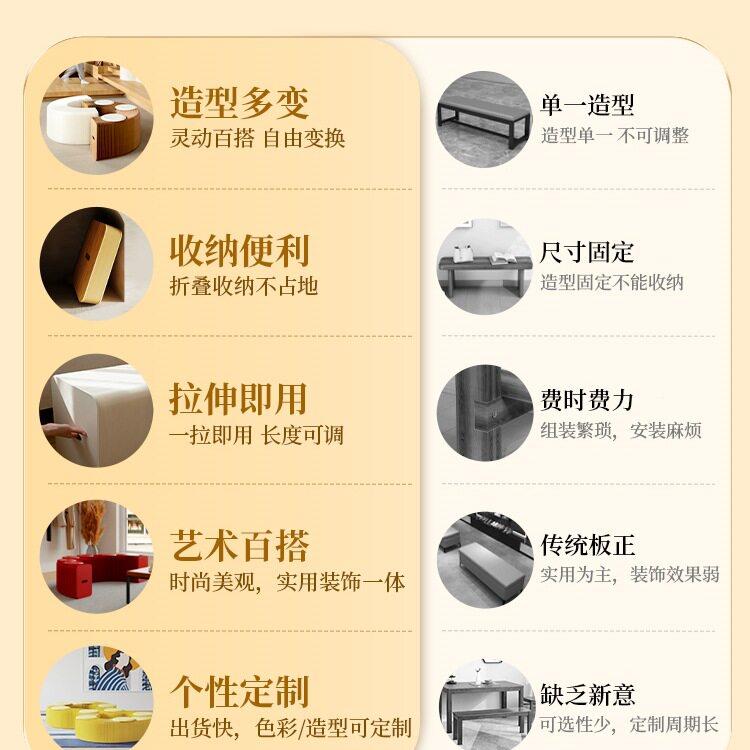 十八纸凳子伸缩沙发凳折叠502凳子椅收坐简约家矮长具凳创纳意床B