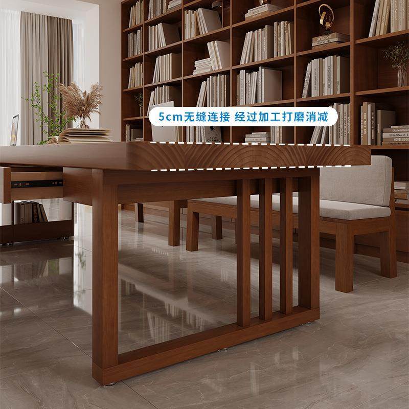 去客厅化习实大长书桌书木柜一体阅343读学桌大书桌工作办公台桌