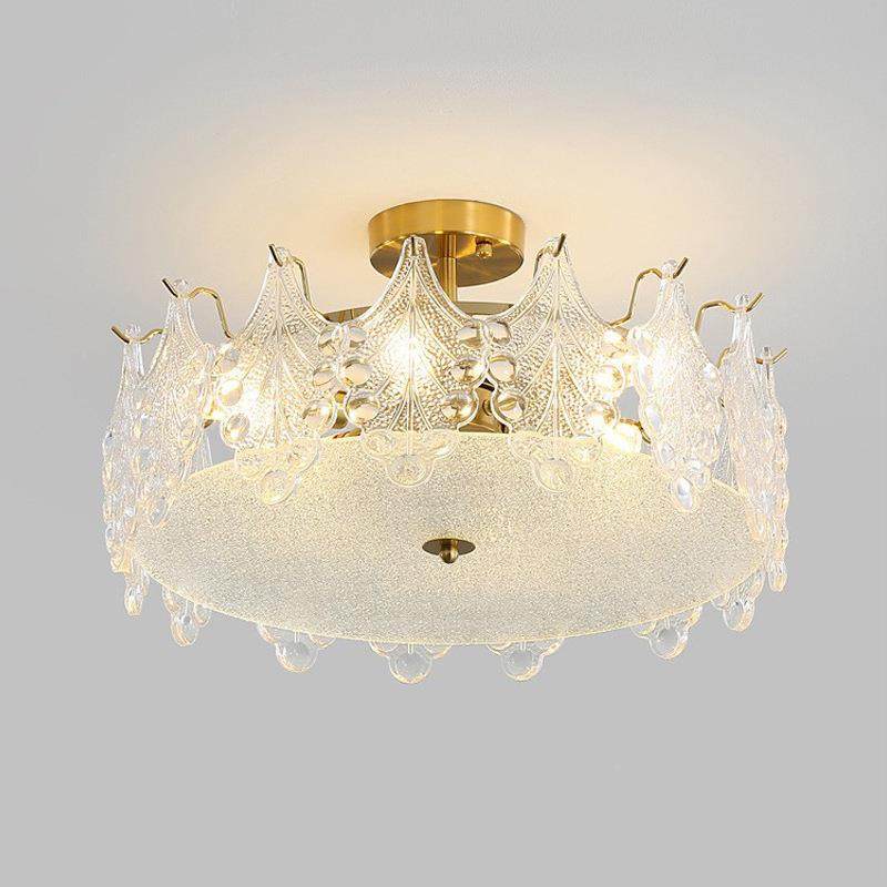 法式水晶意式简约温馨室玻璃吊样板简间极网卧红艺灯术C9112美式,家装灯饰光源,智能吊灯,淘宝优惠券,粉丝福利购,淘宝优惠卷