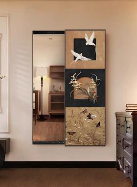 中YYX-Y-TL风全身镜装饰画可拉关推闭暗藏隐形穿衣式镜子挂画古入