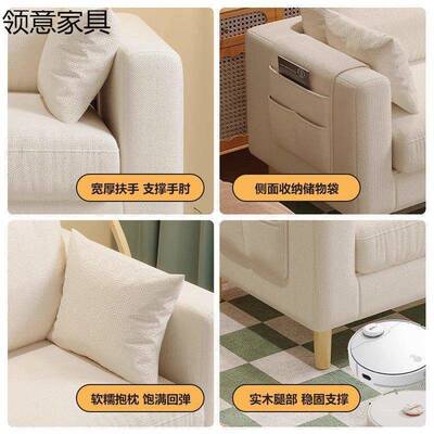 NWZ布艺沙发客厅2025新款单人双豆腐块简约现代租出房人户型沙小