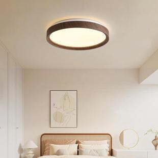 原木风简性约卧室灯吸顶灯现代个温馨书827厅灯复客古木纹房次卧