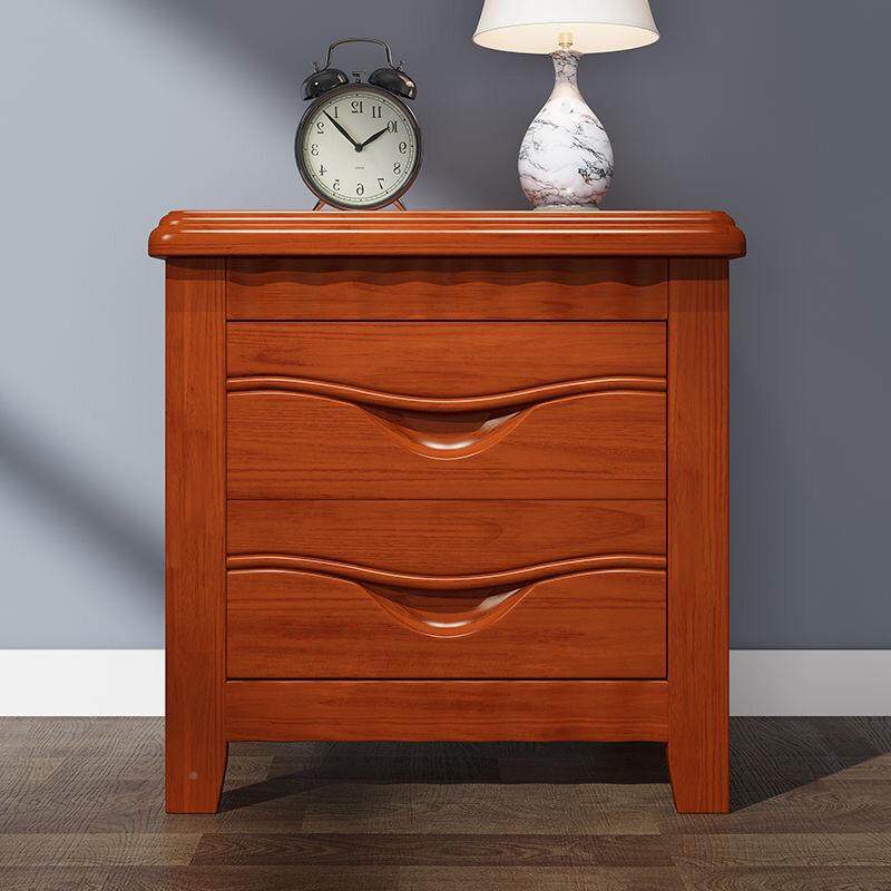 现代中式实木头柜储物原柜胡桃色木简约经济SL-SJCJ型色家用床床