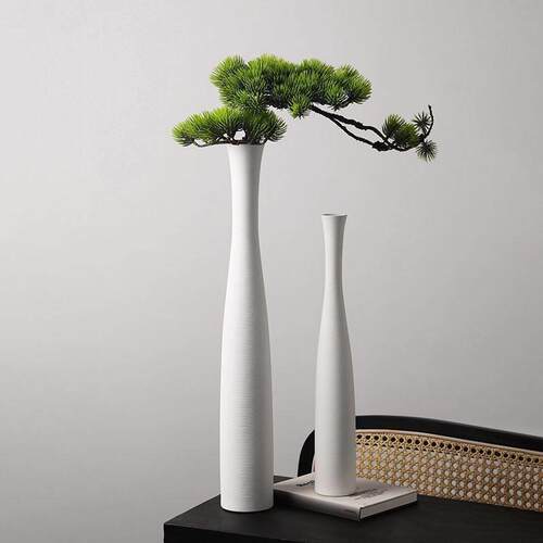 贝-汉美中简约拉丝瓶花现代AL100296玄关摆件迎松客厅花瓶客家居