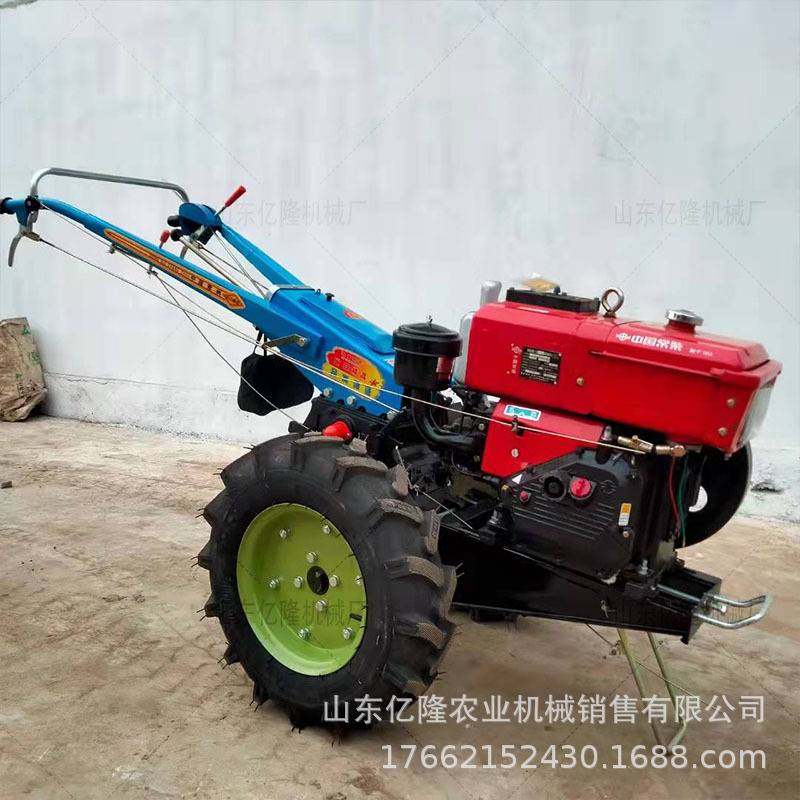 电启能手扶拖拉机 四驱柴油农用微耕机 柑橘果园旋耕起垄机