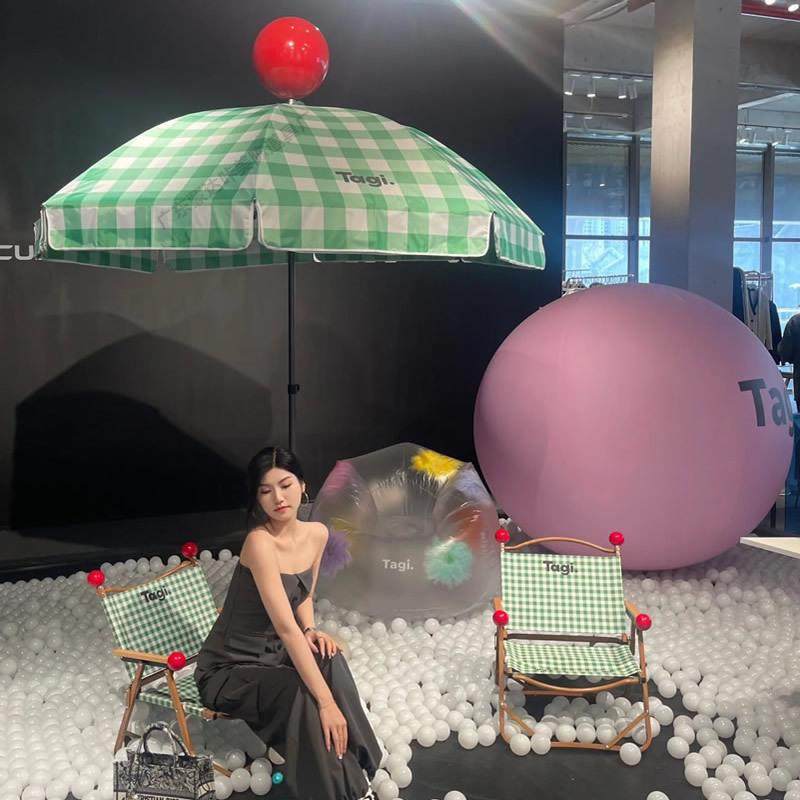 T.gi绿室色格子内装饰美陈大a号太阳203伞带红色不锈钢球,影音电器,DIY配件,淘宝优惠券,粉丝福利购,淘宝优惠卷