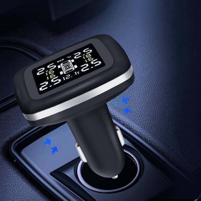 外置压计数显电汽车子26通用气胎压检测器胎压测器点烟监器tpms系