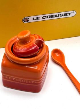 酷陶DFQ1111料调味罐渐变家用带勺色调料瓷盒调味盐调罐套装无