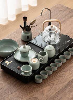 厂家茶盘家用2025新款全自动一套装23JS10-7体排水式烧水茶煮茶夫