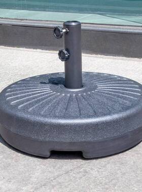 遮阳伞伞座注水注沙23L塑料座伞底座38/48直伞中柱伞伞坐跨境