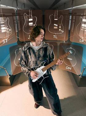 Donne进rHUSH-XPRO无头电吉他智能吉HUSH-XP他入门阶摇新吉滚静音