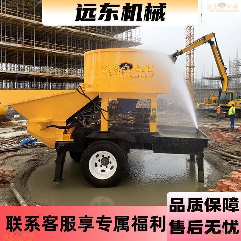 筑1结构小型泵工地石地细浇砂浆用机柱泵二次混凝土水泥上料输