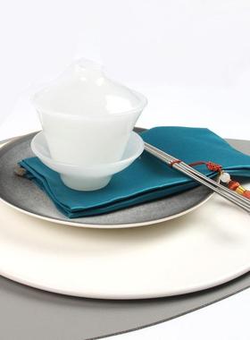 新中式6餐具套装简品饰约餐具摆台样盘板房餐桌餐盘装摆软装盘