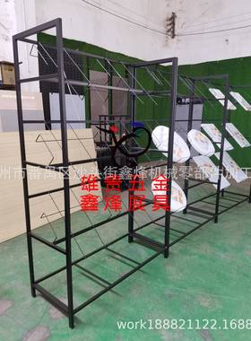 瓷砖简易屏风展示架石材石头收纳展示层示XFT-001岗架玻璃架花石