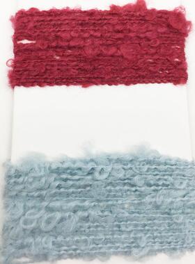 8支棉圈圈绒纱线超柔AAC泡泡绒纱圈圈纱arn355y%棉4%尼色龙2%氨纶