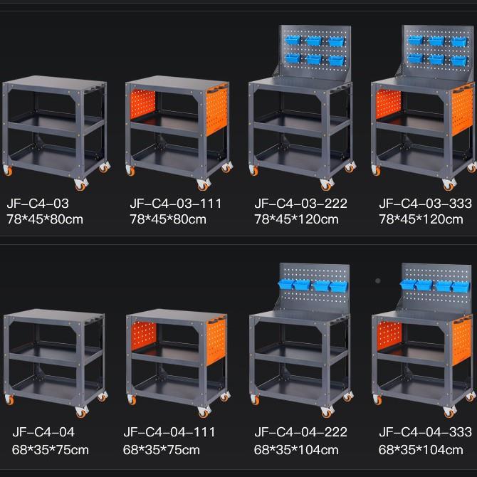 型工具车汽修推车置物架三层重车间移动周车转物料件理发小零推车