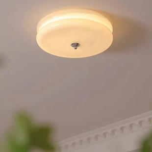 法式 奶油卧室玻璃全光谱顶灯具中顶古风风书506房次卧吸玄关阳台