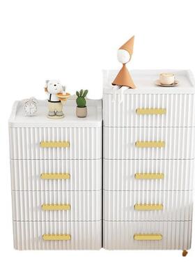 多层抽屉式收纳柜客家厅用料落地衣五OCO斗床头服置物架柜子储物