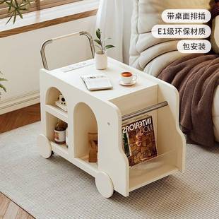 复中木古可移动茶几小HXSJ0406推车沙床发头实法式边几柜厅桌客子