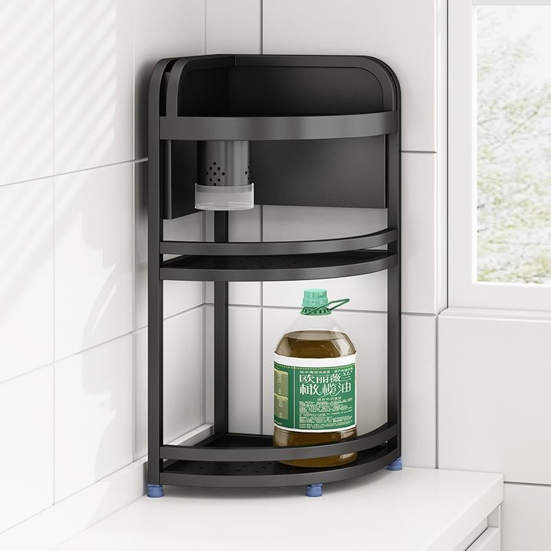 cs厨房角F7766M89置架台物面落三角调料架子角调料品转收纳架不锈