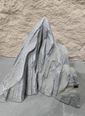 仿真玻璃院石头摆件庭花园装饰岩石虎劈石石ZJSZ8862林钢石峰